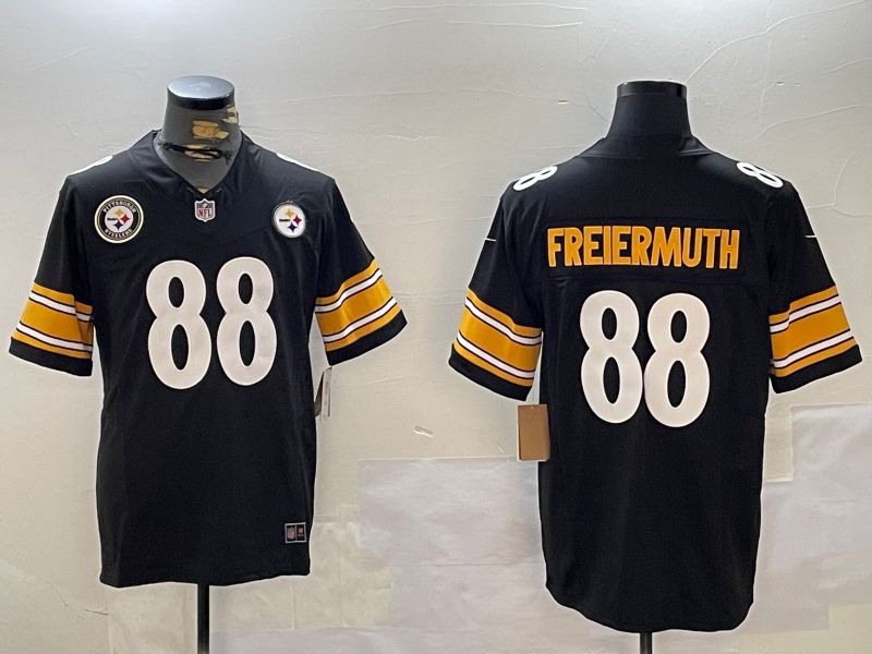 Men Pittsburgh Steelers #88 Freiermuth Black 2024 Nike Limited NFL Jersey style 5->youth mlb jersey->Youth Jersey